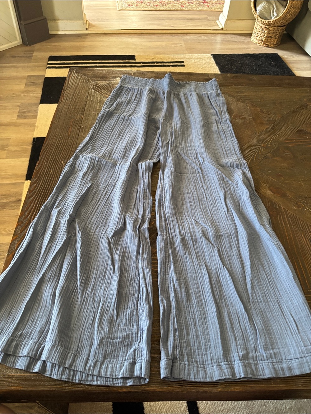 Wonderly Light Blue Wide-Leg Pants